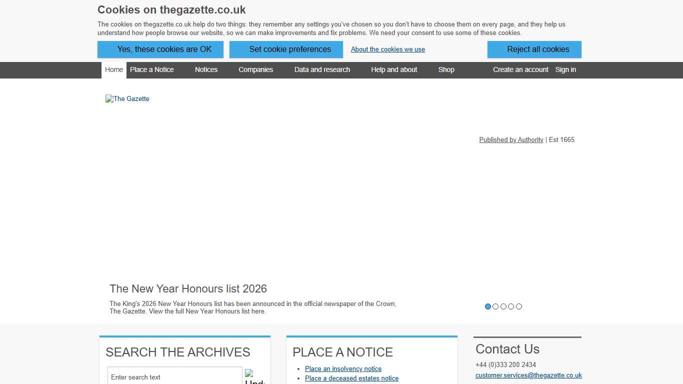 The Gazette Official Public Record